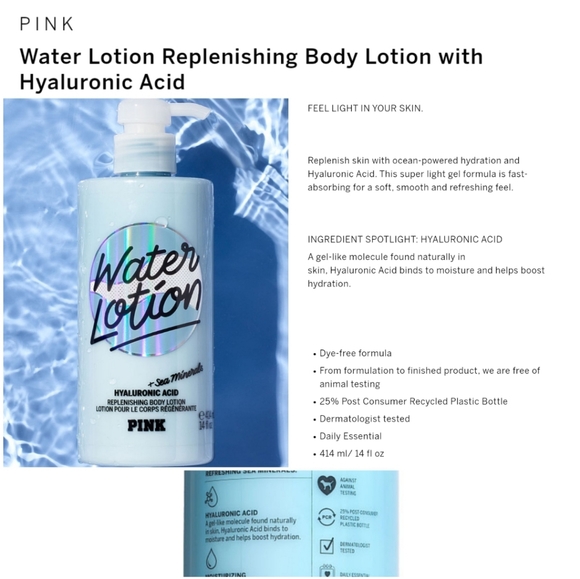 Replenishing Body Pink Water Lotion PINK Victoria's Secret